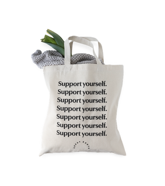 Organic Cotton Tote Bag – Beige (Short)